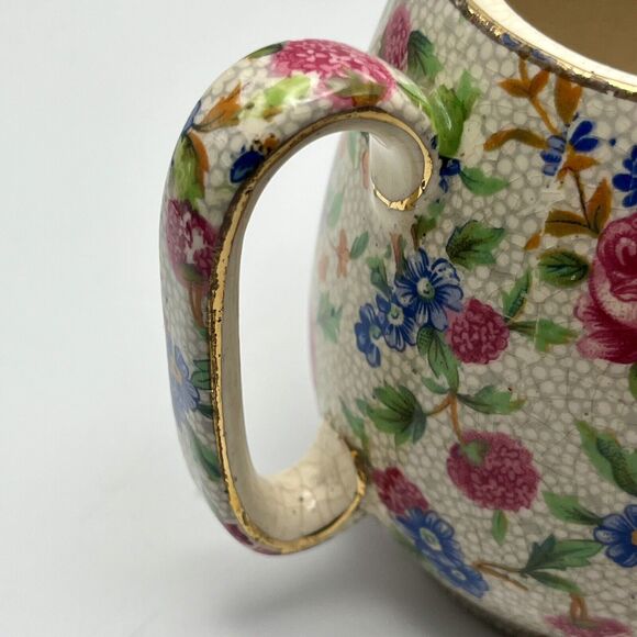 Vintage Royal Winton Teapot England Grimwades Old Cottage Chintz Pre 1960 1 Cup - Picture 12 of 16